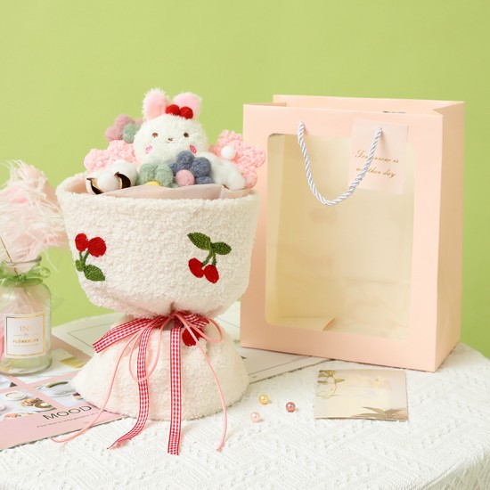  可愛玩偶創意花束 玫瑰花 賀卡 七夕 情人節 花束 畢業季 母親節 婚禮