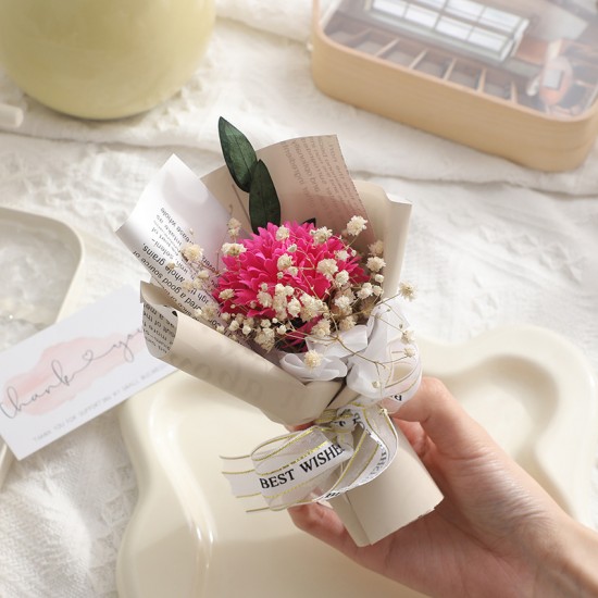 迷你香皂花束 玫瑰 康乃馨 花束 香皂花 情人節 母親節 乾燥花 畢業花束