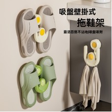 吸盤壁掛式鞋架 拖鞋掛架 掛勾 免打孔 收納架 壁掛鞋架 置物架 瀝水置物架 