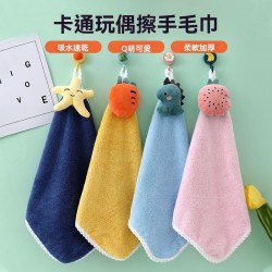 卡通珊瑚絨擦手巾 毛巾 手帕 方巾 抹布 加厚吸水 擦手布 浴室廚房 伴手禮 卡通珊瑚絨擦手巾 毛巾 手帕 方巾 抹布 加厚吸水 擦手布 浴室廚房 伴手禮