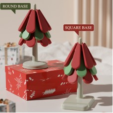 聖誕樹造型隔熱墊 矽膠隔熱墊 餐墊 杯墊 桌墊 碗墊 擺件 裝飾 交換禮物 聖誕節