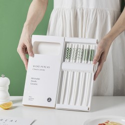 小清新幾何陶瓷筷禮盒 筷子 餐具 便攜餐具 防滑筷 環保筷子 耐高溫 送禮 小清新幾何陶瓷筷禮盒 筷子 餐具 便攜餐具 防滑筷 環保筷子 耐高溫 送禮