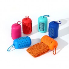 矽膠套運動涼感巾 冷感毛巾 運動 冰涼巾 涼感毛巾 快速降溫 神奇毛巾 夏日必備