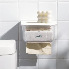 ins風透明面紙盒 收納盒 壁掛式收納 免釘收納 免打孔 抽取式面紙盒 置物架