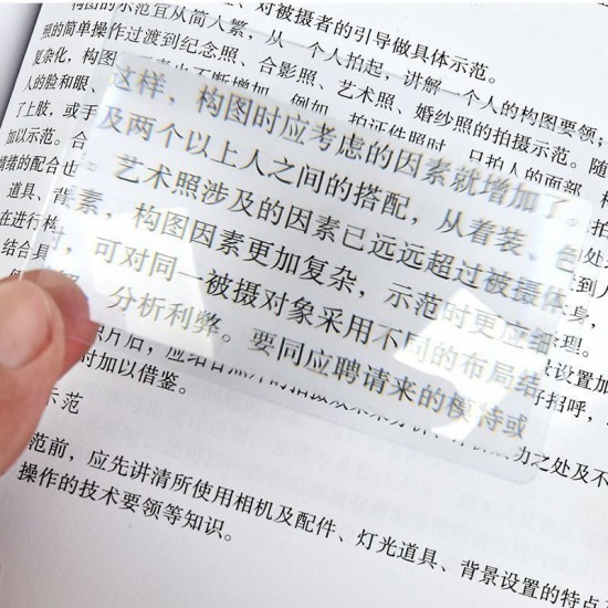 【便攜輕巧】超薄卡片型放大鏡 - 閱讀輔助護眼工具