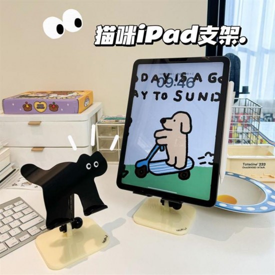 【桌面追劇神器】貓咪手機平板支架 - 可愛摺疊懶人架