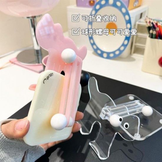 【桌面追劇神器】貓咪手機平板支架 - 可愛摺疊懶人架