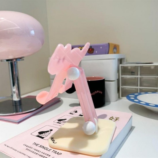 【桌面追劇神器】貓咪手機平板支架 - 可愛摺疊懶人架