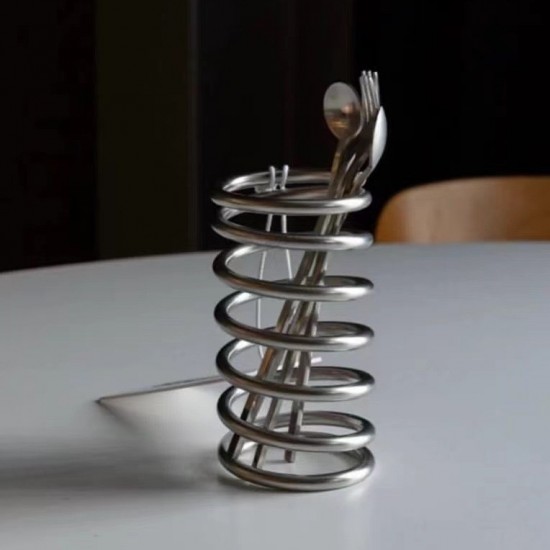 【高質感不鏽鋼】INS風螺旋置物架 - 浴室書桌雙用收納架