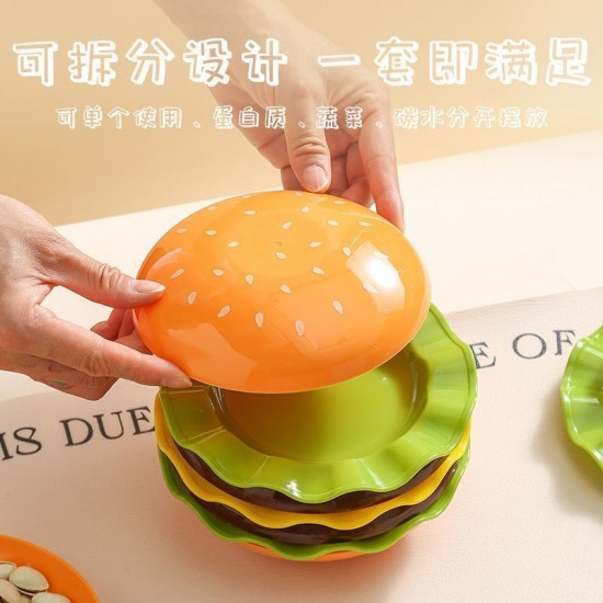 【漢堡造型】創意可愛造型盤 - 餐桌多用收納盤