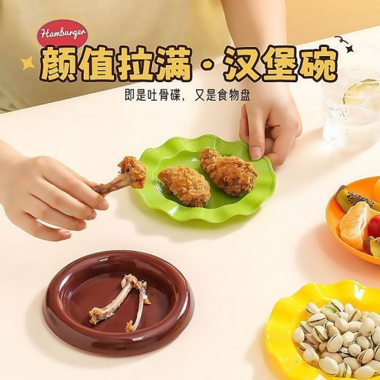 【漢堡造型】創意可愛造型盤 - 餐桌多用收納盤