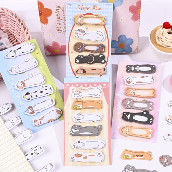 【手帳必備】創意便利貼套組 - 可愛卡通動物N次貼 留言標註貼紙