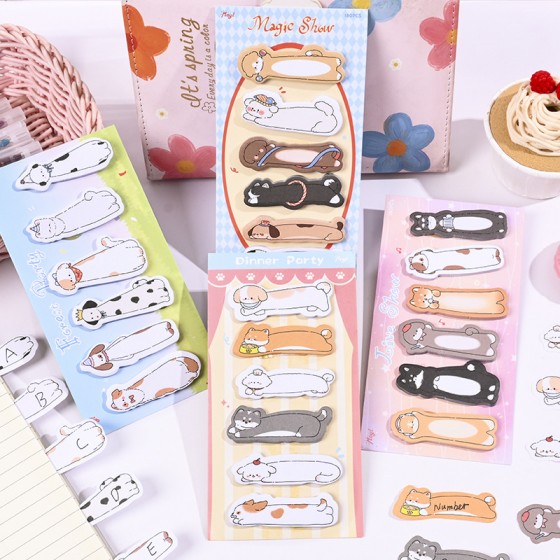 【手帳必備】創意便利貼套組 - 可愛卡通動物N次貼 留言標註貼紙 【手帳必備】創意便利貼套組 - 可愛卡通動物N次貼 留言標註貼紙