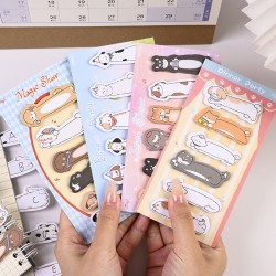 【手帳必備】創意便利貼套組 - 可愛卡通動物N次貼 留言標註貼紙