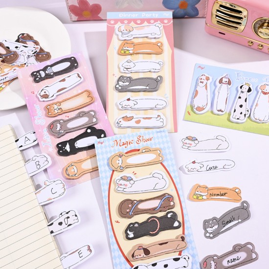 【手帳必備】創意便利貼套組 - 可愛卡通動物N次貼 留言標註貼紙