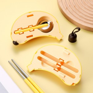 【304不鏽鋼】香蕉造型餐具組 - 兒童學生便攜兩件套