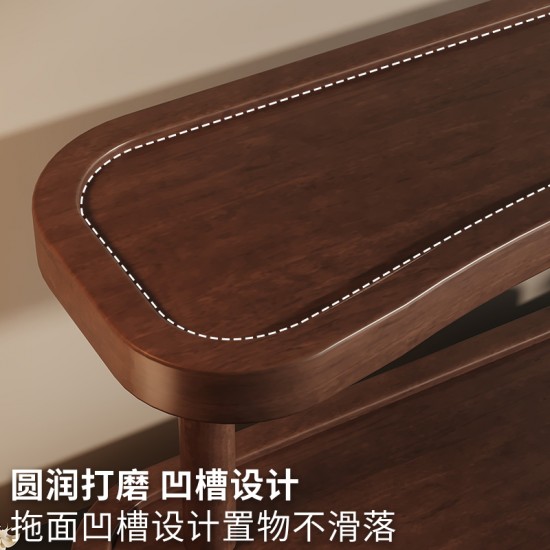 【木質收納】胡桃木收納架 - 桌面玄關整理置物架