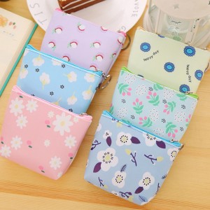【韓版小清新】手拿零錢包 韓版小碎花PU零錢包 可印刷