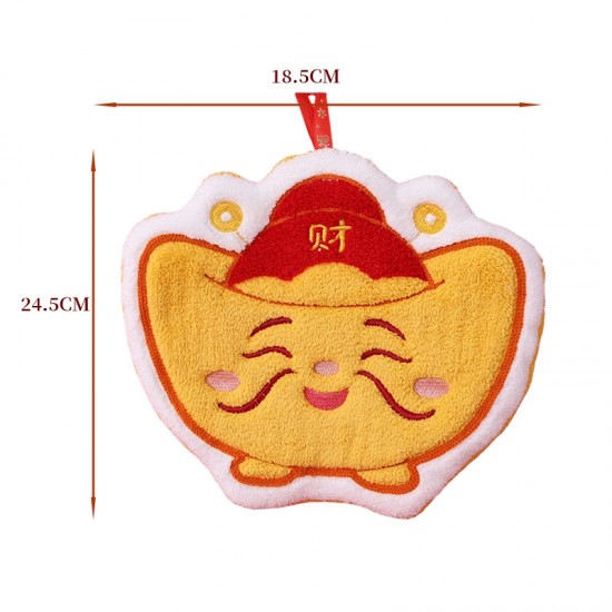 【創意擦手巾】新年珊瑚絨懸掛式擦手巾