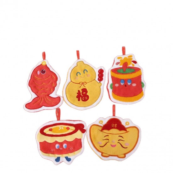【創意擦手巾】新年珊瑚絨懸掛式擦手巾
