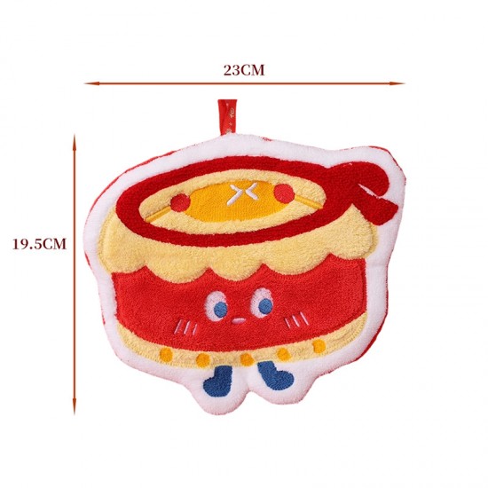 【創意擦手巾】新年珊瑚絨懸掛式擦手巾