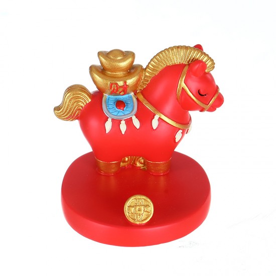 【創意實用】招財馬造型手機支架－生肖擺件 桌面手機收納裝飾