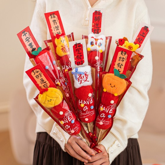【新年布置】可愛毛絨糖葫蘆桶 - 糖葫蘆造型新年裝飾神器 【新年布置】可愛毛絨糖葫蘆桶 - 糖葫蘆造型新年裝飾神器