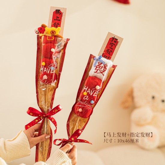 【新年布置】可愛毛絨糖葫蘆桶 - 糖葫蘆造型新年裝飾神器