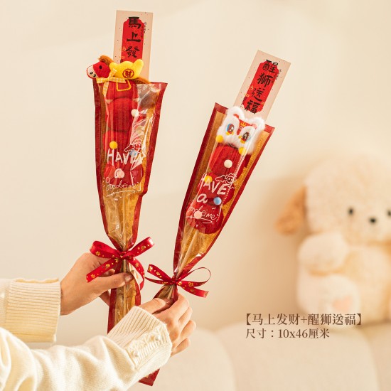 【新年布置】可愛毛絨糖葫蘆桶 - 糖葫蘆造型新年裝飾神器