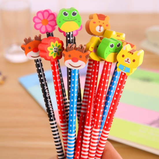動物造型橡皮擦鉛筆 創意學生獎品