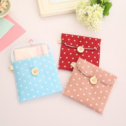 清新風格衛生棉收納包 點點隨身小物包