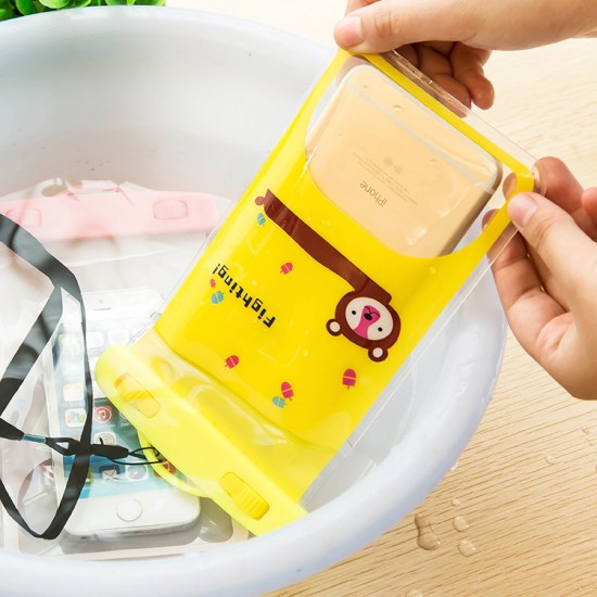 可愛動物手機防水袋 漂流潛水手機袋 可愛卡通防水手機套