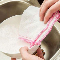 (5入)不沾油純棉抹布 木質纖維洗碗布