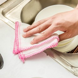 (5入)不沾油純棉抹布 木質纖維洗碗布