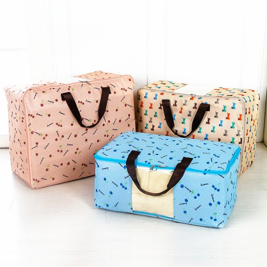 牛津布防水棉被收納袋 加厚印花衣物整理袋 衣服收納箱