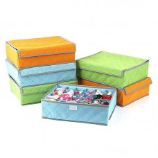 竹炭多格有蓋收納盒 內衣內褲襪子收納整理