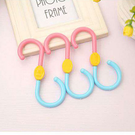 可旋轉S型塑膠掛鉤 多功能S掛鉤 3入裝