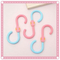 可旋轉S型塑膠掛鉤 多功能S掛鉤 3入裝