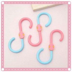 可旋轉S型塑膠掛鉤 多功能S掛鉤 3入裝