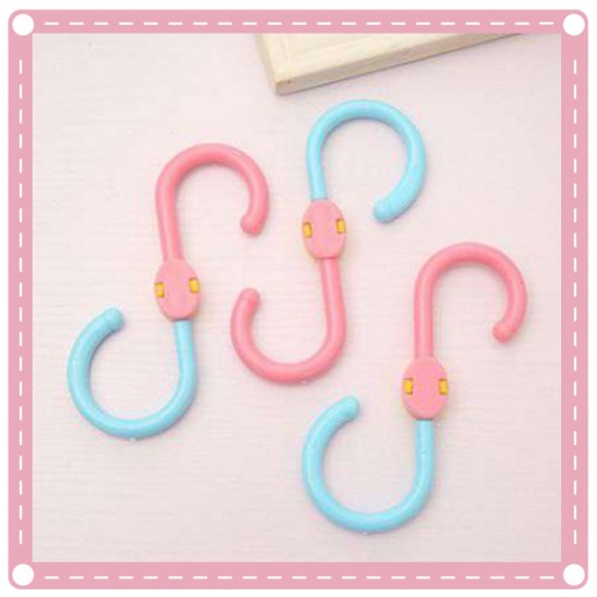 可旋轉S型塑膠掛鉤 多功能S掛鉤 3入裝