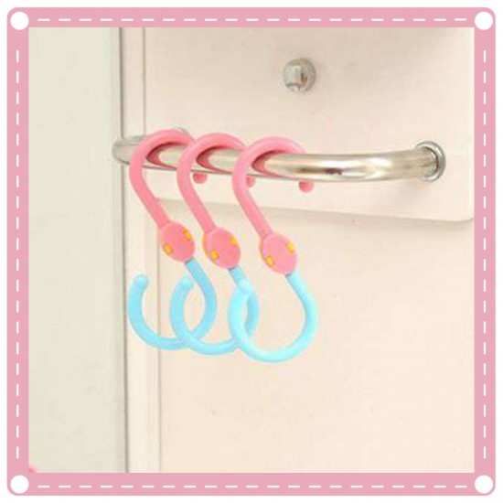 可旋轉S型塑膠掛鉤 多功能S掛鉤 3入裝