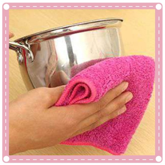 雙層吸水不掉毛抹布 不沾油多用途抹布 柔軟擦車巾