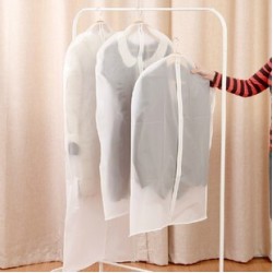 (5入)半透明衣服防塵袋 透明大衣防塵罩 加厚可水洗衣物防塵套