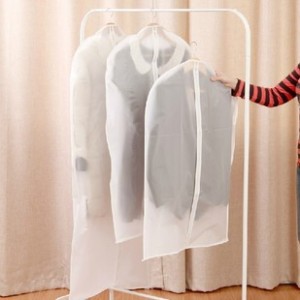 (5入)半透明衣服防塵袋 透明大衣防塵罩 加厚可水洗衣物防塵套