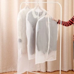 (5入)半透明衣服防塵袋 透明大衣防塵罩 加厚可水洗衣物防塵套
