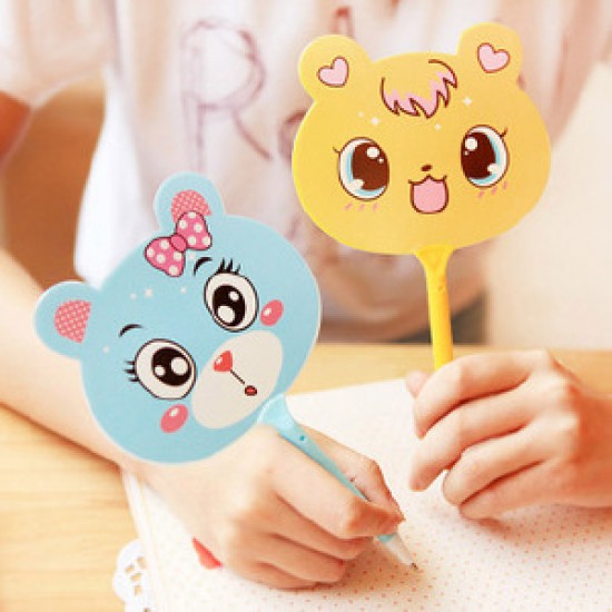 動物扇子造型圓珠筆 文具用品 原子筆 