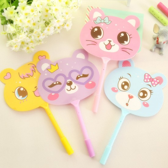 動物扇子造型圓珠筆 文具用品 原子筆 