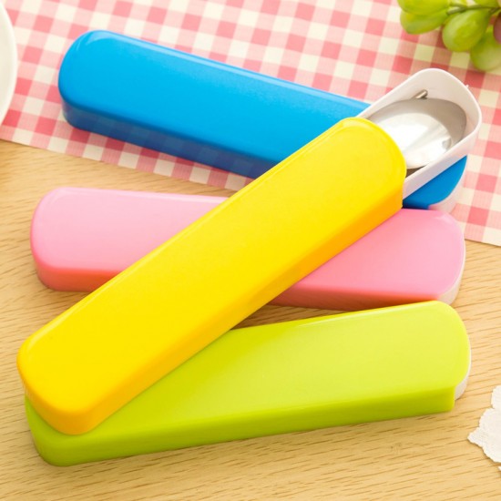 不鏽鋼餐具 環保餐具組 糖果色時尚環保餐具組 (不銹鋼筷+湯匙+叉) 戶外隨身餐具 隨身餐具 環保筷組 攜帶餐具