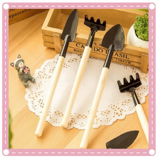 園藝工具3件組 鏟子+耙子+鍬 多功能鬆土工具