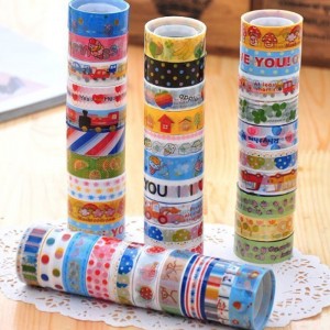 可愛彩色圖案小膠帶 10個裝
